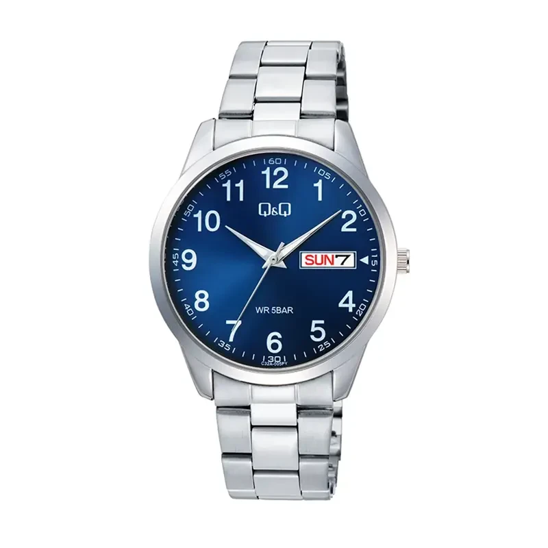 Q&Q Japan Quartz Blue Dial Day-Date Men's Watch- C32A-005PY